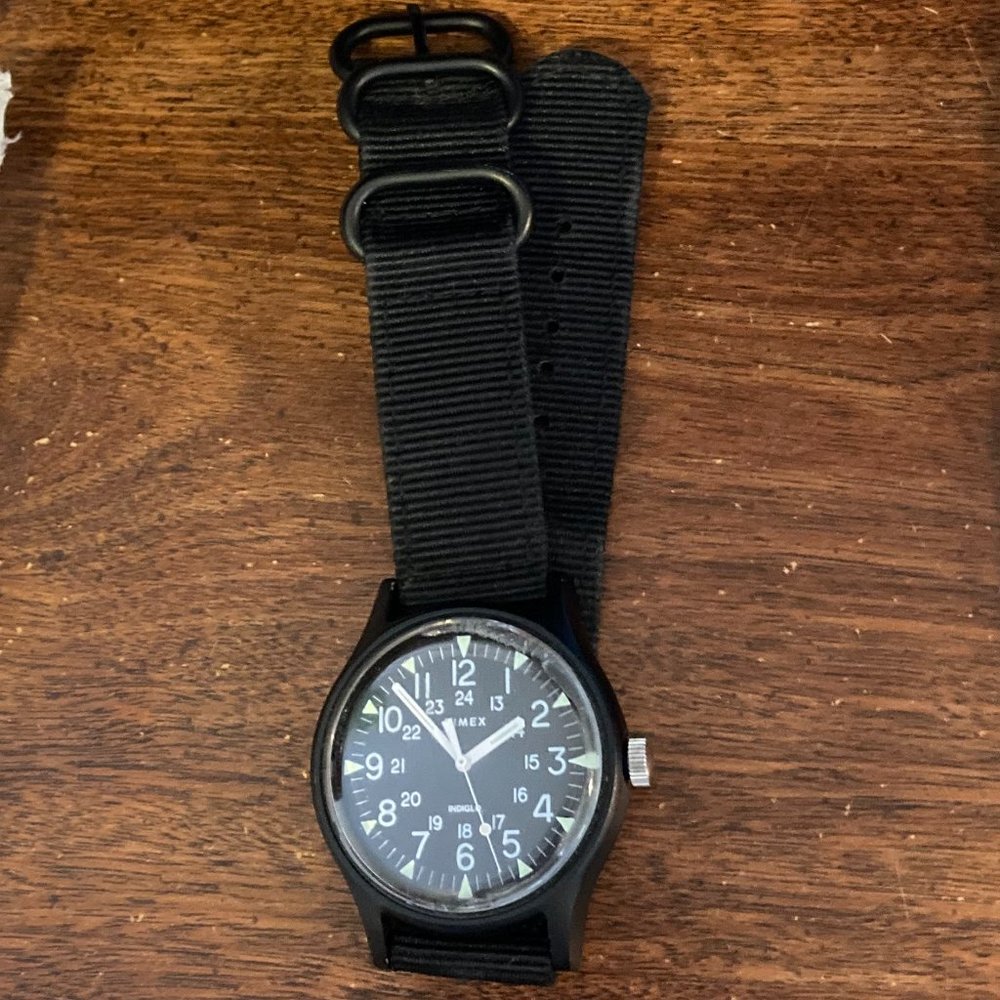 Black Timex MK1 Military Watch